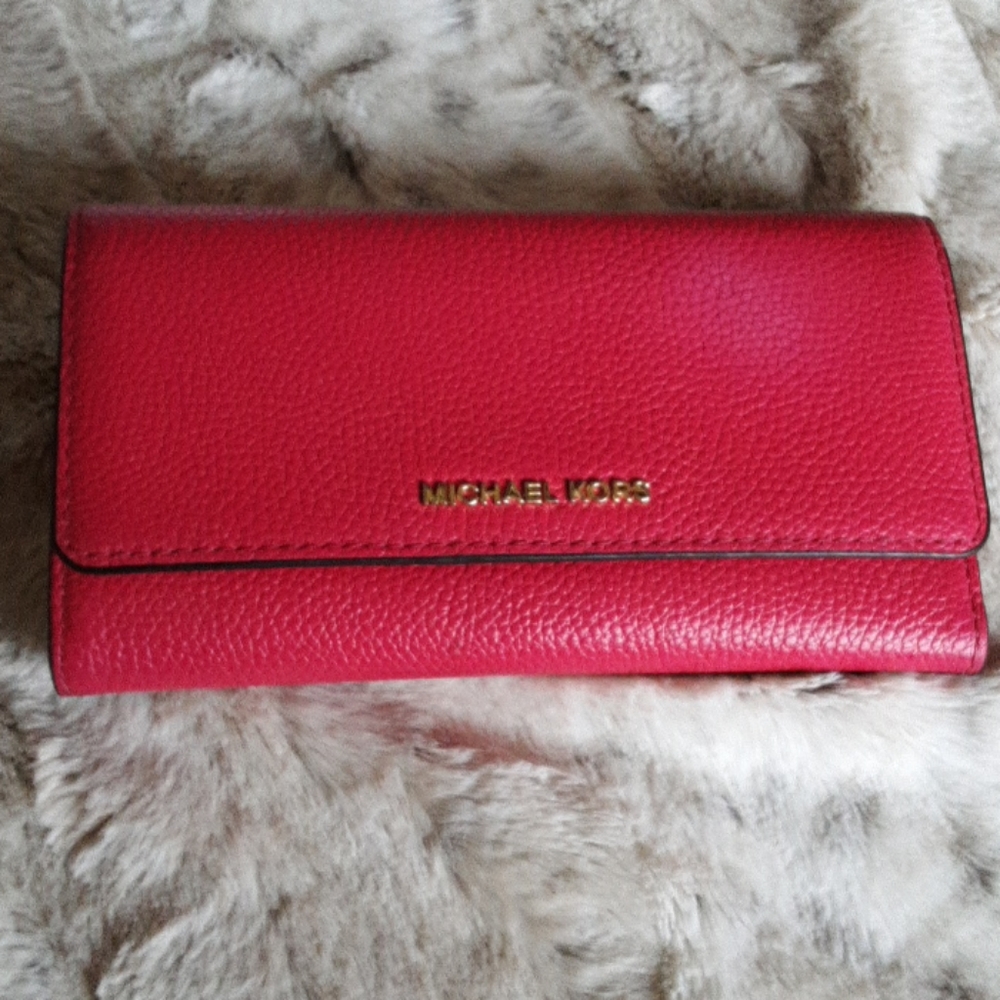 Michael Kors Leather Wallet, GUC